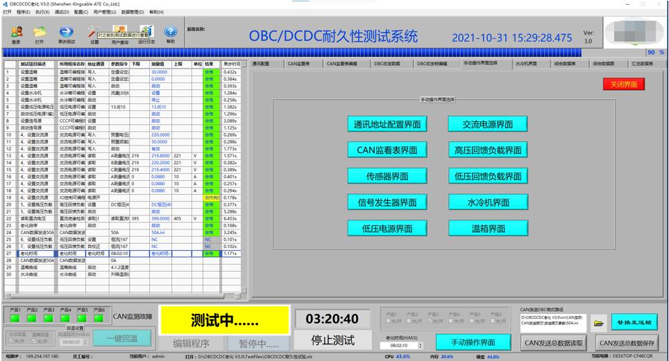 車載充電器OBC/DC-DC轉(zhuǎn)換器測試軟件系統(tǒng)